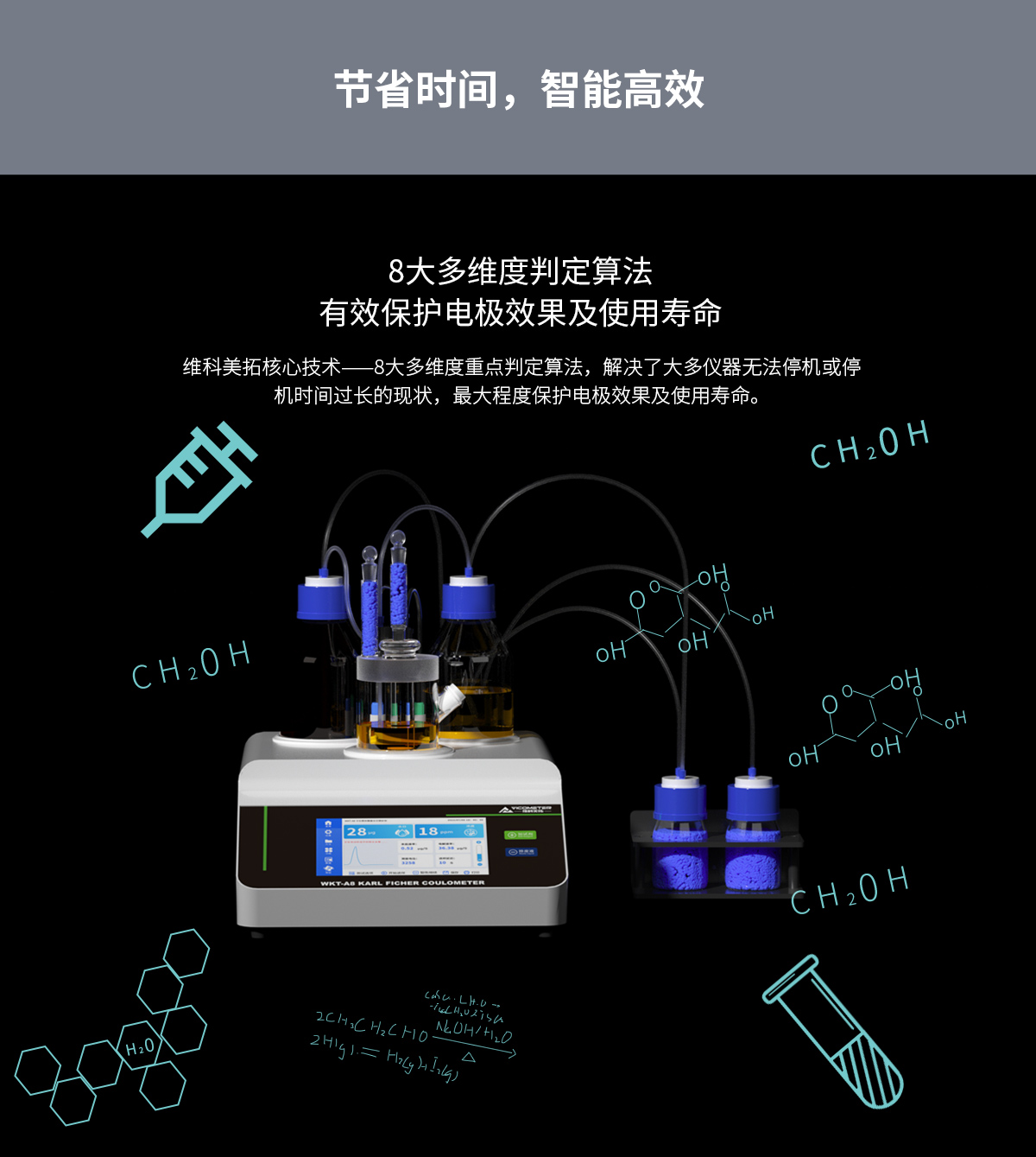 WKT-A8型卡爾費(fèi)休微量水分測(cè)定儀（庫倫法）