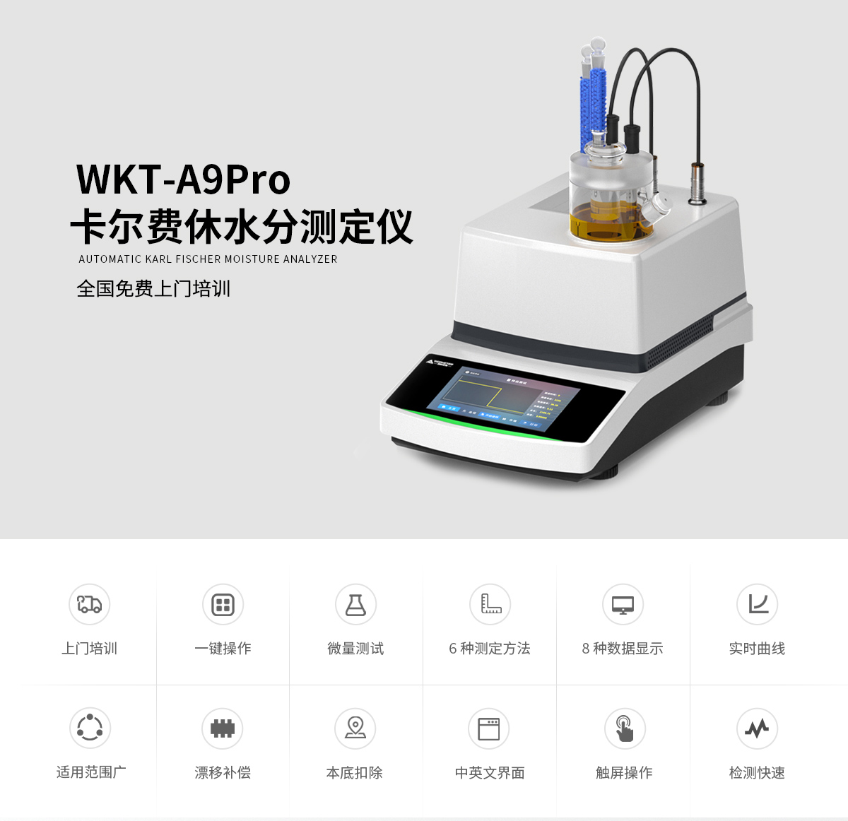 WKT-A9Pro卡爾費休微量水分儀（庫倫法）